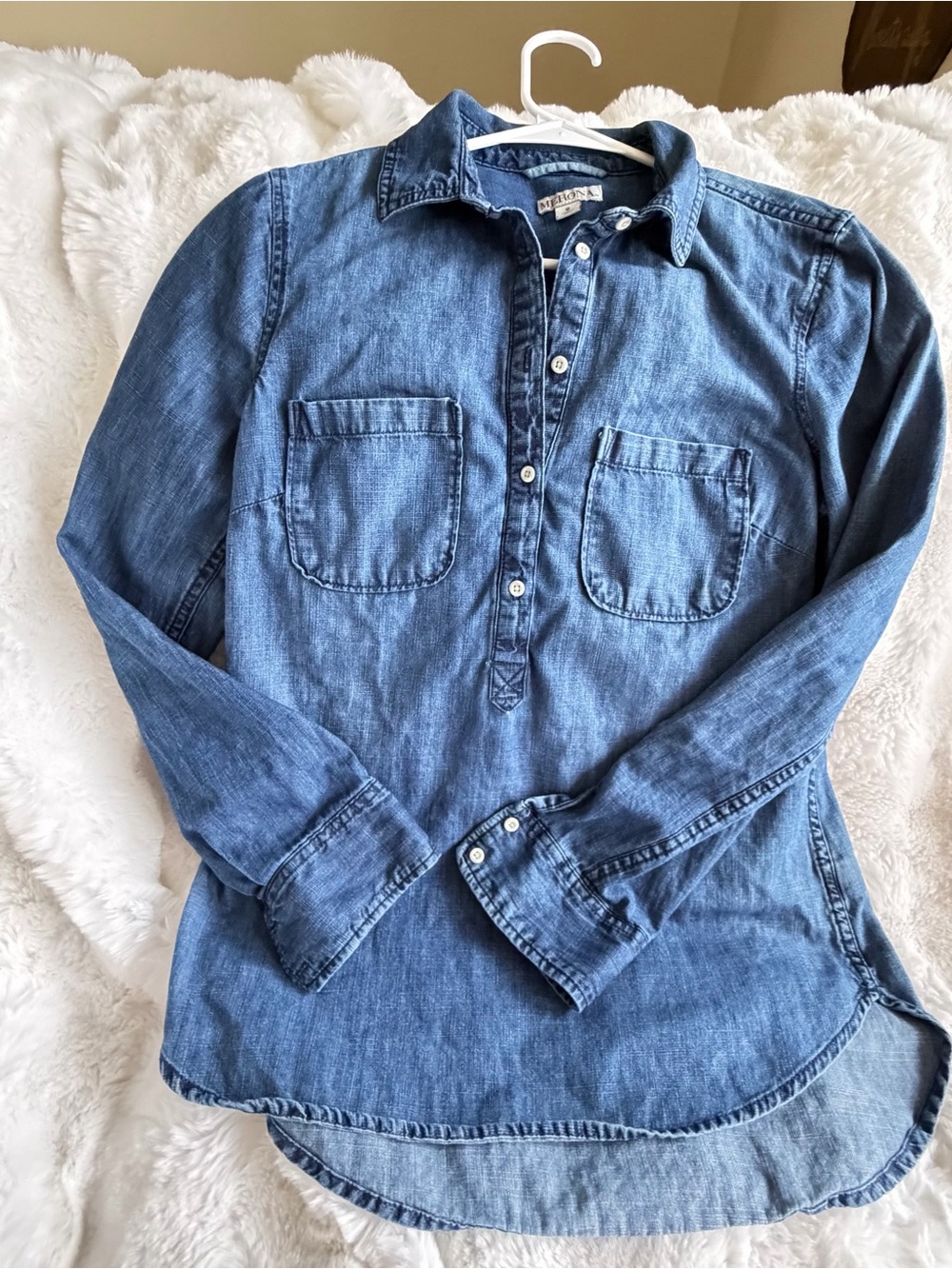 Merona Denim Blue Button-Down Shirt